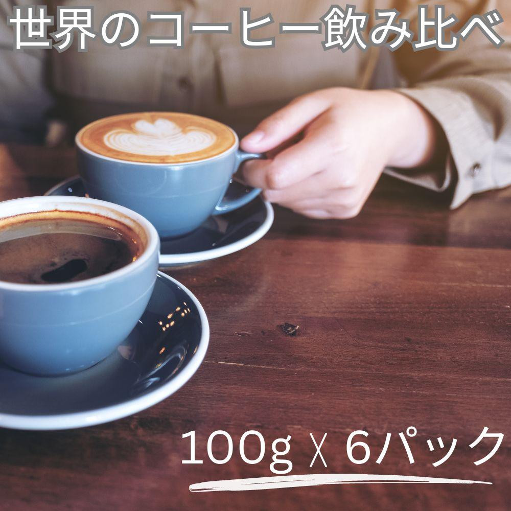 
[粉]コーヒー豆 100g×6種類セット 合計600g 注文後焙煎
