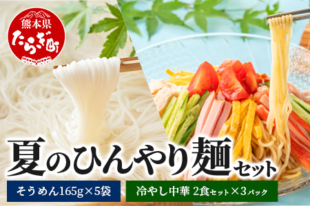 夏 ひんやり麺 セット～冷やし中華 6食＆そうめん 5袋～ 076-0467