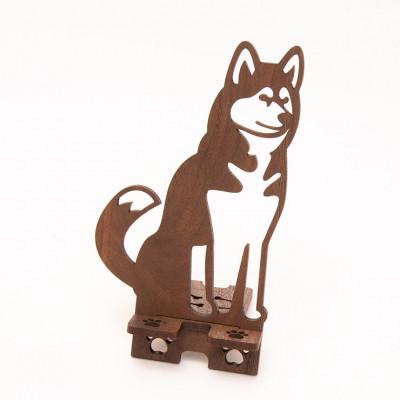ふるさと納税 大木町 【国産/雑貨】スマホスタンド002 高さ17cm《ウォールナット色 デザインB》(大木町)CK033