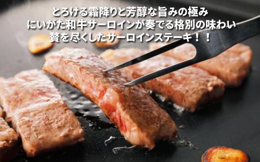 肉 和牛 サーロインステーキ 500g にいがた和牛 黒毛和牛 牛肉 ギフト 贈答用 300g×2袋 グルメ お取り寄せ 新発田市産 ごちそう 精肉 新潟県 新発田市 yoneichi014
