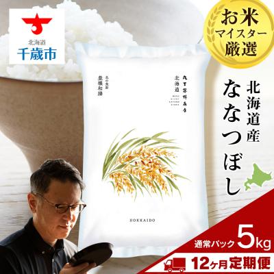 ふるさと納税 千歳市 【定期便12回・中旬発送】北海道産ななつぼし 5kg(通常パック5kg×1袋)