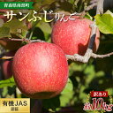 【ふるさと納税】 《訳あり》 有機JAS認証 サンふじ りんご 約10kg 【和楽堂りんご養生農苑】 青森りんご リンゴ 林檎 アップル 青森県 南部町 果物 くだもの フルーツ オーガニック 家庭用 F21U-288