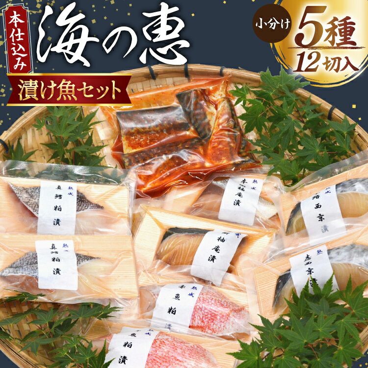 【ふるさと納税】 本仕込み海の恵5種セット（さば・タラ・ブリ・赤魚・サワラ）5種 12切入 小分け [豊洋海産流通 宮城県 気仙沼市 20563353] 魚 南蛮漬 粕漬 西京漬 冷凍 漬け魚 おかず 焼き魚 食べ比べ 簡単 時短 高級 魚介類