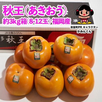 ふるさと納税 吉富町 【先行受付】秋王(あきおう)　柿　約3kg箱(8-12玉)(吉富町)