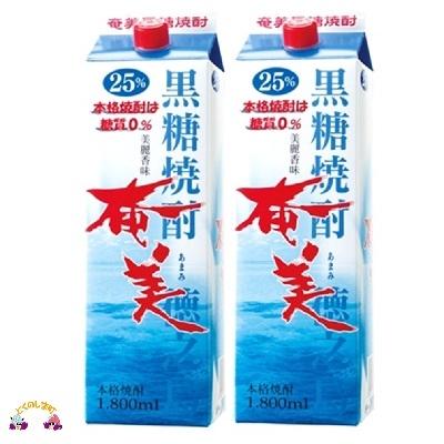 ふるさと納税 徳之島町 「本格黒糖焼酎の王道を楽しむ」本格黒糖焼酎奄美(25度)1.8(パック)×6本 |  | 01