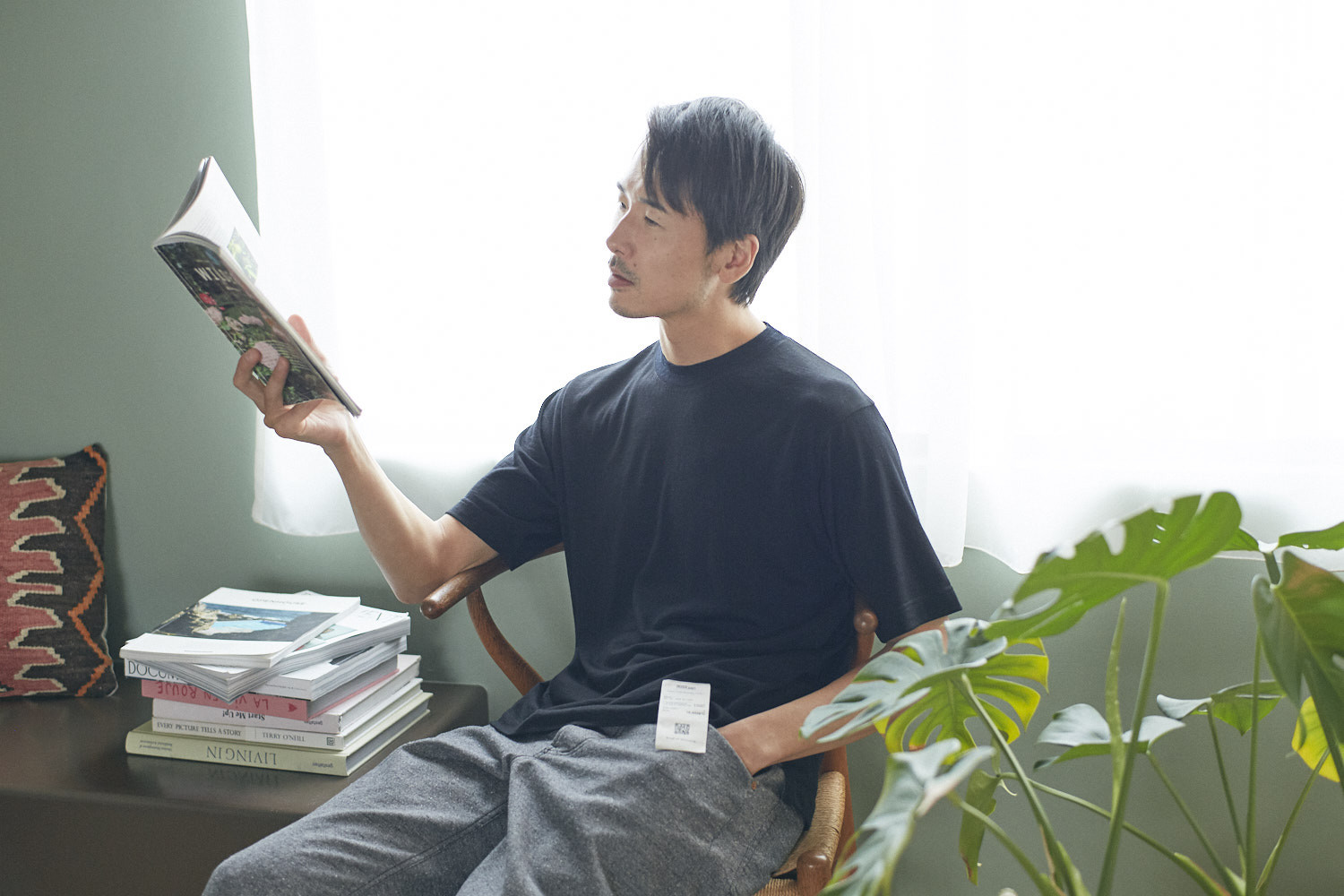 
[60-05] 【尾州産】想像を覆す極上メリノウール100%Tシャツ（ブラック）
