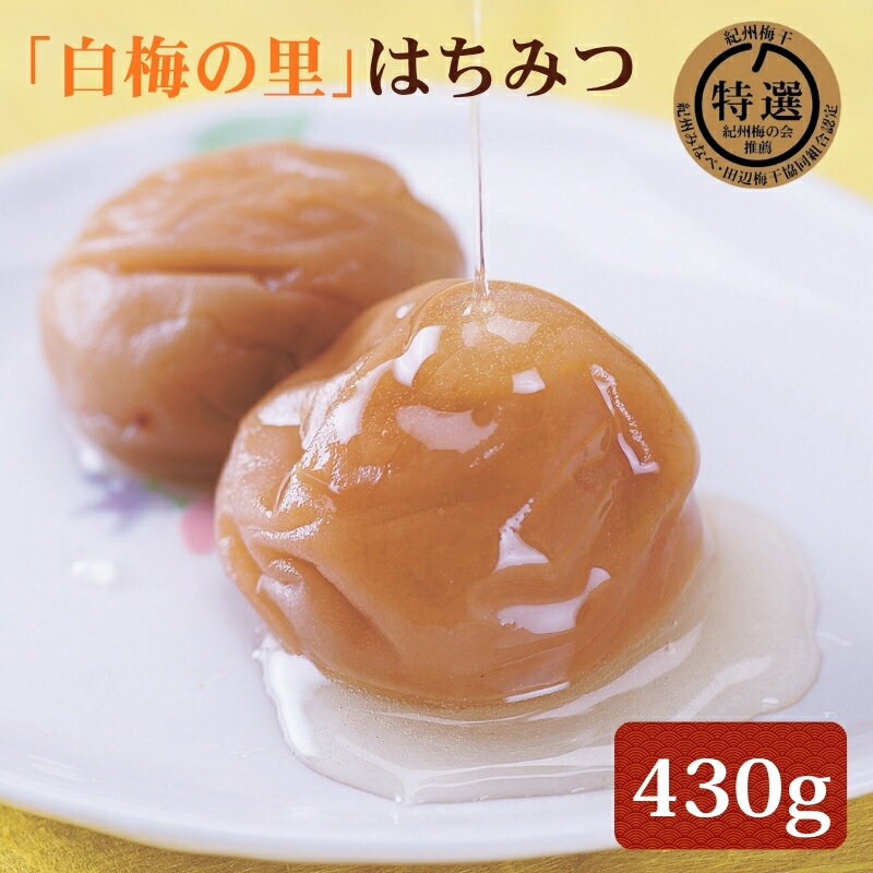 【ふるさと納税】特選 紀州南高梅「白梅の里」はちみつ 430g |梅干 うめぼし 南高梅 はちみつ梅 蜂蜜 和歌山