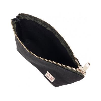 ふるさと納税 加東市 帆布工房　舟型ミニポーチ(ブラック)　約12×21×5cm |  | 01