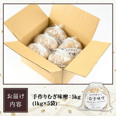 ふるさと納税 いちき串木野市 国産原材料使用!手作り 麦みそ 5kg(1kg×5袋) |  | 01