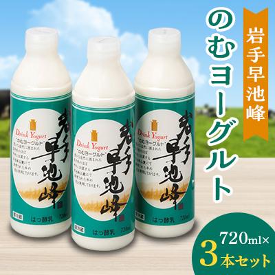 ふるさと納税 花巻市 岩手早池峰のむヨーグルト3本セット