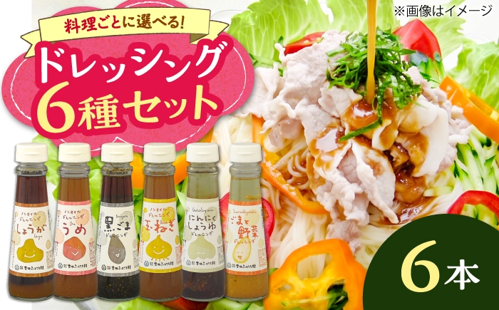 
                  ドレッシング6本セット（全種類）| ドレッシング 調味料 サラダ 梅 ノンオイル 健康 セット 島根県雲南市/株式会社吉田ふるさと村 [AIBB037]
                