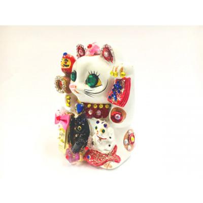 ふるさと納税 中間市 金運親子ジュエリー招き猫エメラルド(小) |  | 01