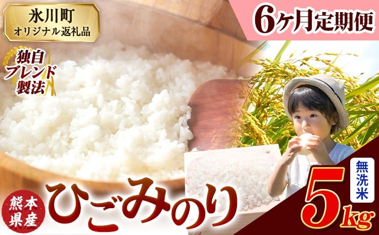 
            【6ヶ月定期便】ひごみのり 無洗米 熊本県産 ブレンド米 5kg 熊本県産 ふるさと納税  精米 米 こめ ふるさとのうぜい コメ お米 おこめ《お申込み翌月から出荷》
          
