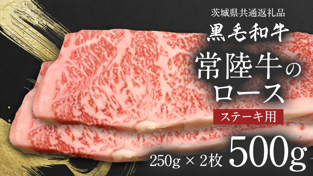 
【 JA北つくば 】 常陸牛 ロース ステーキ用 500g ( 250g × 2枚 ) 茨城県共通返礼品 牛肉 和牛 国産 茨城県産 [AE038ci]
