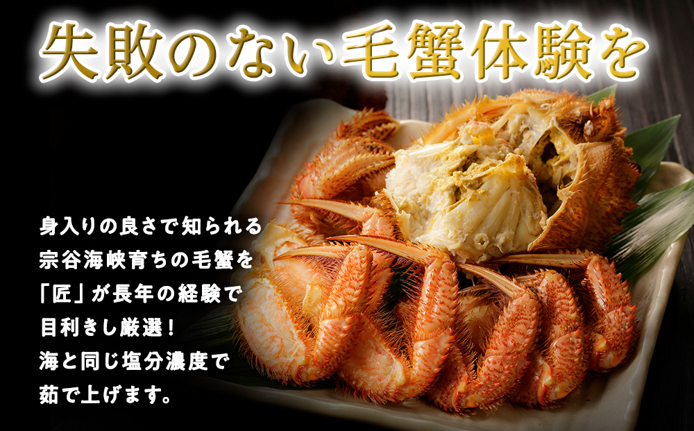 北海道 稚内産 毛ガニ 2尾セット（400g ～ 500g × 2尾）ボイル済み