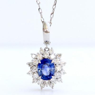 ふるさと納税 山梨市 プラチナサファイアペンダント【S3.26ct・D1.40ct】G5486 |  | 01