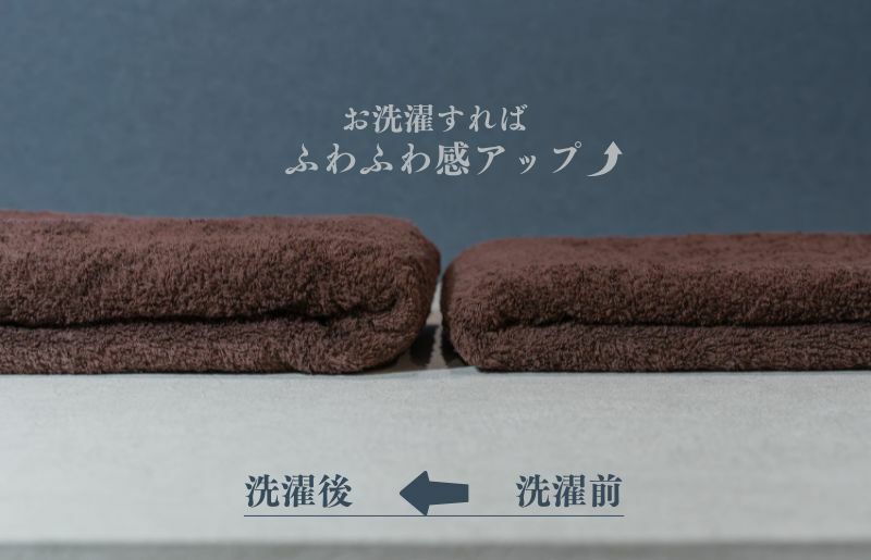 スーピマバスタオル 2枚（ブラウン）【国内製造 日本製 泉州タオル スーピマコットン 無地 吸水力 耐久性】 015B479_イメージ3