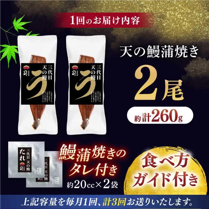 【3回定期便】三代目天の鰻蒲焼 2尾 / 鰻 鰻蒲焼 鰻蒲焼き 鰻 鰻蒲焼 鰻蒲焼き[ATAD059]
