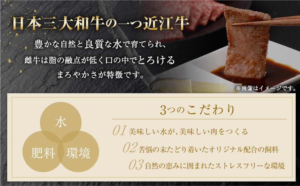 近江牛肩ロースすき焼きしゃぶしゃぶ用 500g