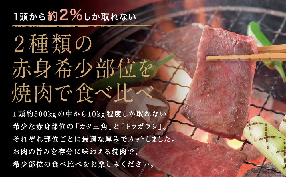 鹿児島県産黒毛和牛 焼肉用 計600g 赤身 希少部位2種セット  国産 肉 牛肉 希少部位 焼肉 焼き肉 BBQ バーベキュー 小分け セット 食べ比べ 冷凍 スターゼン 南さつま市