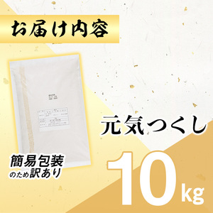 ＜訳あり・簡易包装＞＜数量限定＞元気つくし 精白米 (10kg)お米 米 精白米 訳あり 国産 福岡県産 ブランド米 10kg 数量限定 常温＜北海道・沖縄・離島配送不可＞【ksg1781】