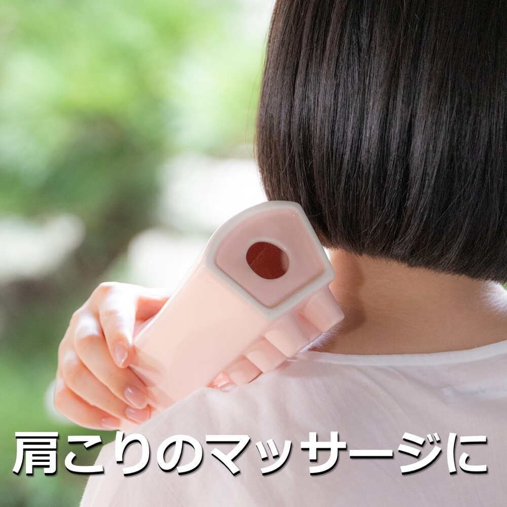 【萬古焼（ばんこやき）】陶器製の枕・陶枕（とうちん）ピンク　冷凍庫で冷やして熱冷まし枕、マッサージに、夏のゴロ寝枕に陶枕（愛称　トウチン　カアチン）  _イメージ2