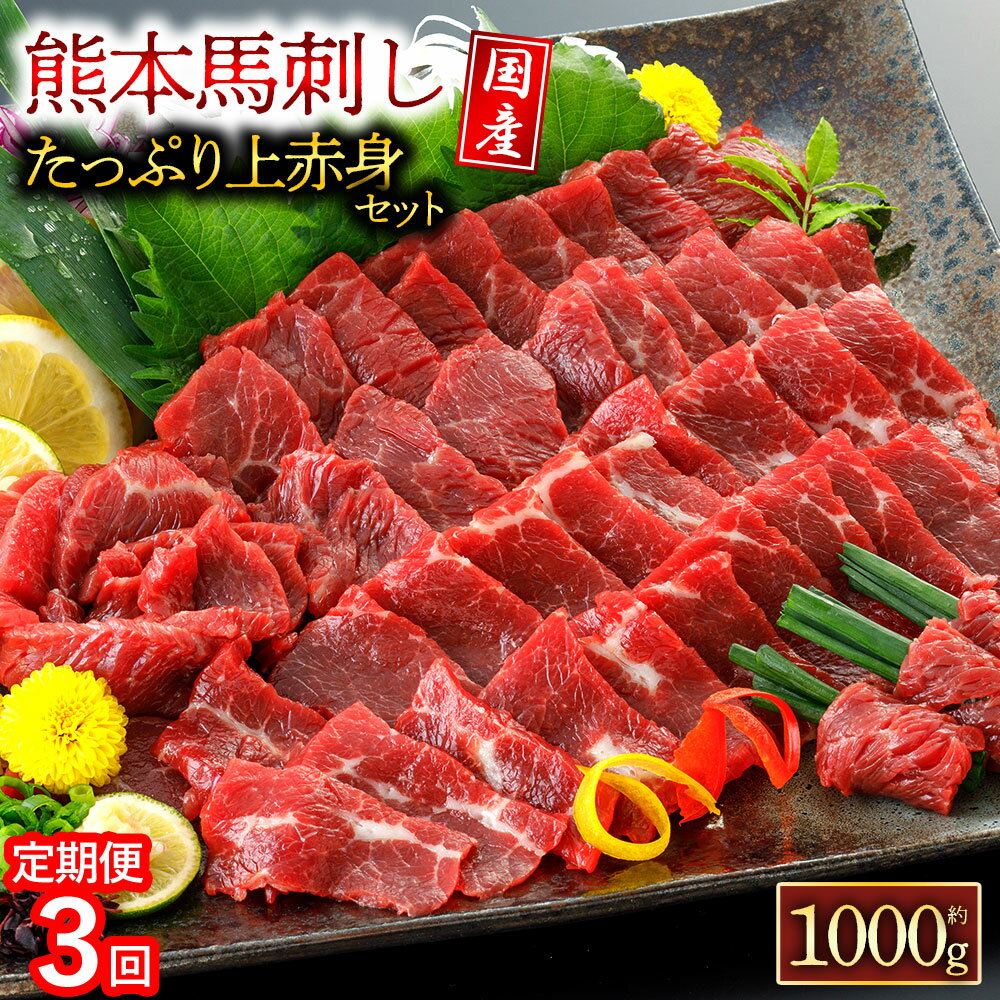 【ふるさと納税】レビューキャンペーン対象 馬刺し ふるさと納税 赤身 赤身馬刺し 定期便3回 国産 上赤身馬刺し 500g 馬肉 セット ご褒美 馬刺し 赤身 赤身馬刺し 詰め合わせ お取り寄せ 冷凍 馬肉 刺身 阿蘇牧場 熊本県 阿蘇市