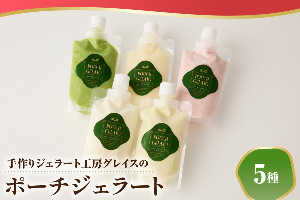 
                  ポーチ ジェラート 5種 ( 1個 130ml ) アイス ジェラート シャーベット ソルベ パウチタイプ 山形 ご当地 素材 マエストロ 厳選 山形県 米沢市
                