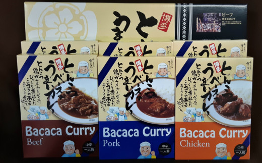 
博多とんこつ「Bacacaカレー」6食セット【A5-255】
