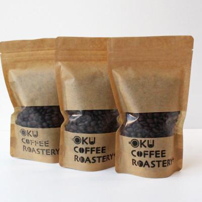 ふるさと納税 亀岡市 OKU COFFEE ROASTERY+の [3大コーヒー豆] 100gx3袋