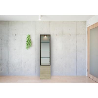 ふるさと納税 大川市 シャルム  幅40cm コレクションボード(選べる右開、左開き) グレージュ/ウォールナット