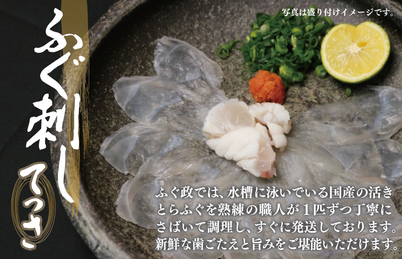 国産活け とらふぐ ふぐ刺し 2人前【てっさ ふぐ フグ ぽん酢付 冷蔵 海鮮】
