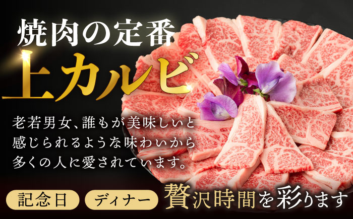 【6回定期便】焼肉 上 カルビ 500g / 長崎和牛 A4～A5ランク キャンプ BBQ バーベキュー / 諫早市 / 野中精肉店 [AHCW053]