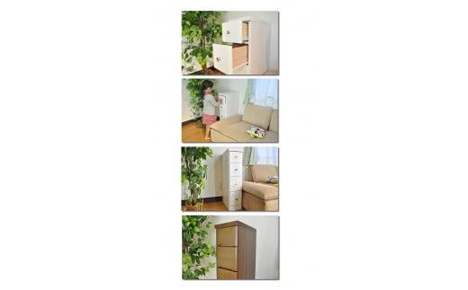 【気になる隙間をピッタリ収納】 幅2.5ｃｍ刻みのすき間収納 ソピアホワイト　＜4段：高さ84.5cm　幅22.5cm＞ 隙間収納 すき間家具
