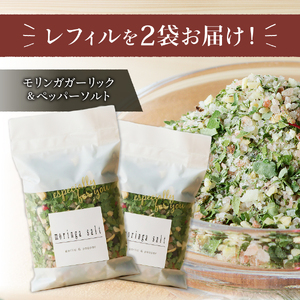 調味料 モリンガガーリック＆ペッパーソルト　レフィル2袋セット 【メール便発送】 ペッパー 塩