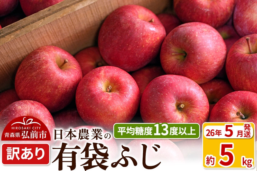
            りんご 【先行受付】平均糖度13度以上！ 有袋ふじ 約5kg 訳あり CA貯蔵 クール便
          