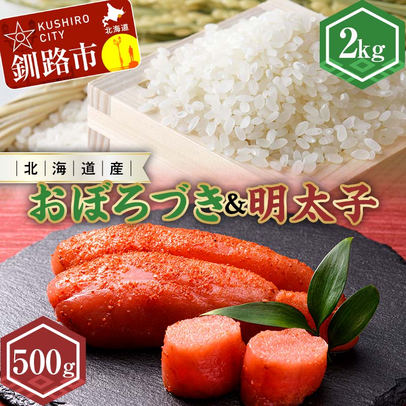 【ふるさと納税】新米 北海道産おぼろづき米2kg＆明太子（500g） ふるさと納税 米 おぼろづき たらこ 明太子 F4F-7765