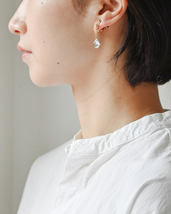 HARIO イヤリング ダイヤモンド カレット［HAA-DC-E］｜耐熱 ガラス アクセサリー ハリオ ランプワークファクトリー 職人 繊細 フォーマル カジュアル きれいめ おしゃれ 20代 30代