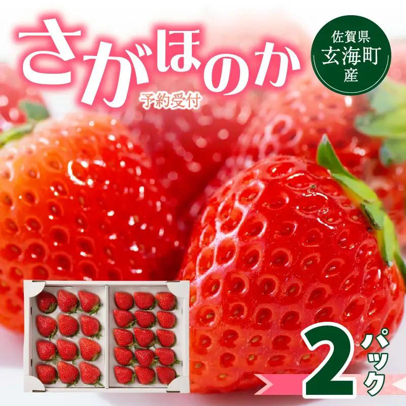 玄海町産いちご さがほのか 2パック ／ さがほのか【B158】