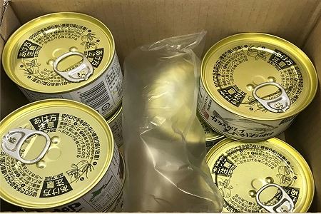 柳だこ味付缶とカラスガレイえんがわ味付缶 A-43006