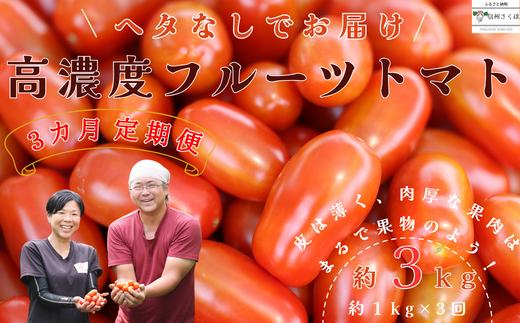 
            定期便３回 　こさゆと農園の高糖度フルーツトマト　計３キロ（KY-T502）
          