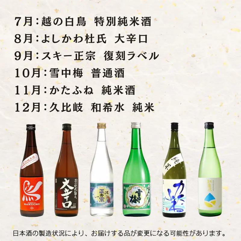 【毎月届く！】上越市12蔵の日本酒定期便 720ml×12本 12か月連続でお届け お酒 銘酒 飲み比べ 新潟県 