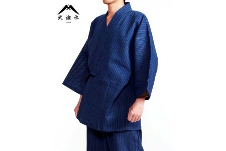 作務衣 静岡県認定ブランド「武襯衣」　 (選べるカラー・サイズ) 　変則梨地織 作務衣 榛地織物