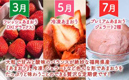 いちご 定期便 贅沢セット フレッシュ & 冷凍 & ジェラート 2種 苺 【2027年発送】