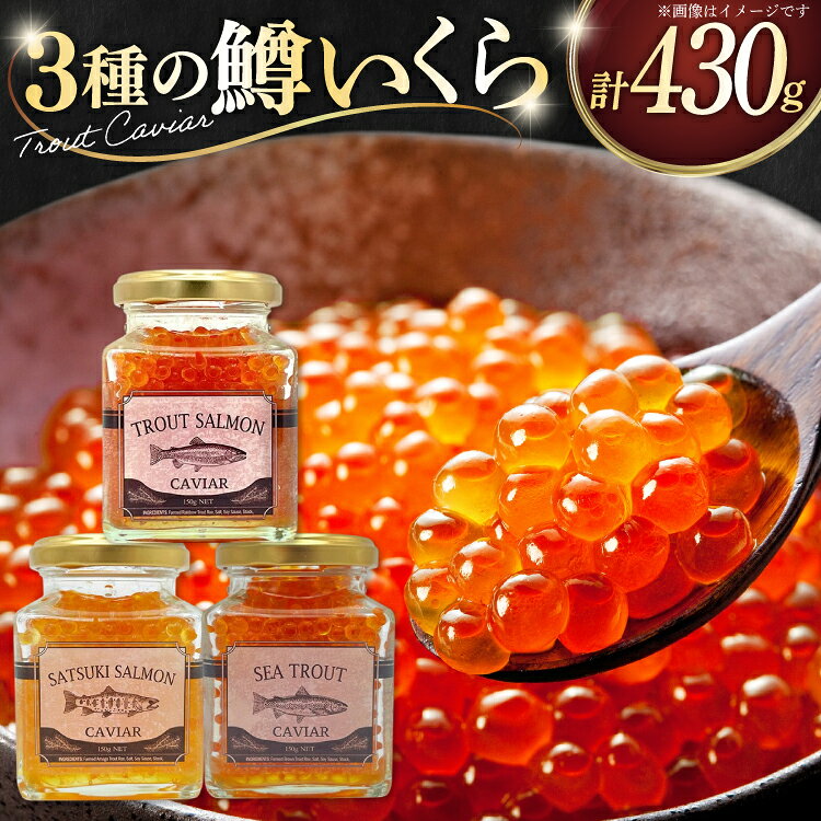 【ふるさと納税】 いくら キャビア トラウトキャビア 3種 食べ比べ セット 150g 2p 130g 1p 計430g [KEN-CUBE 愛知県 岡崎市 ok23bzw940002] イクラ 珍味 鱒 マス サーモン ごはん お供 冷凍