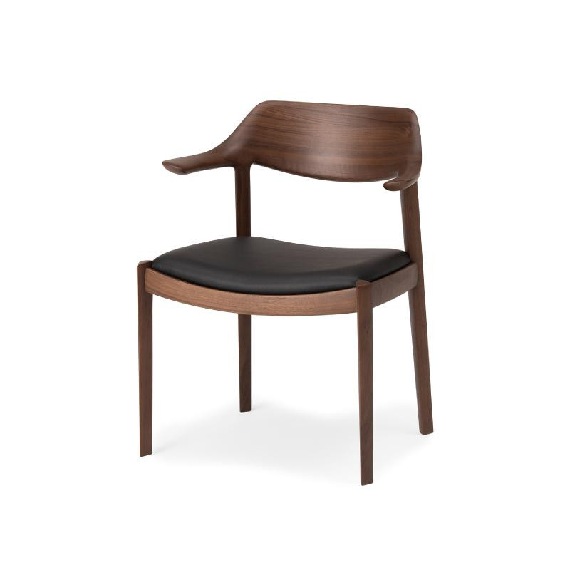 
旭川家具 カンディハウス　WING LUX サイドチェアー H ウォルナットCW／RK-BL
