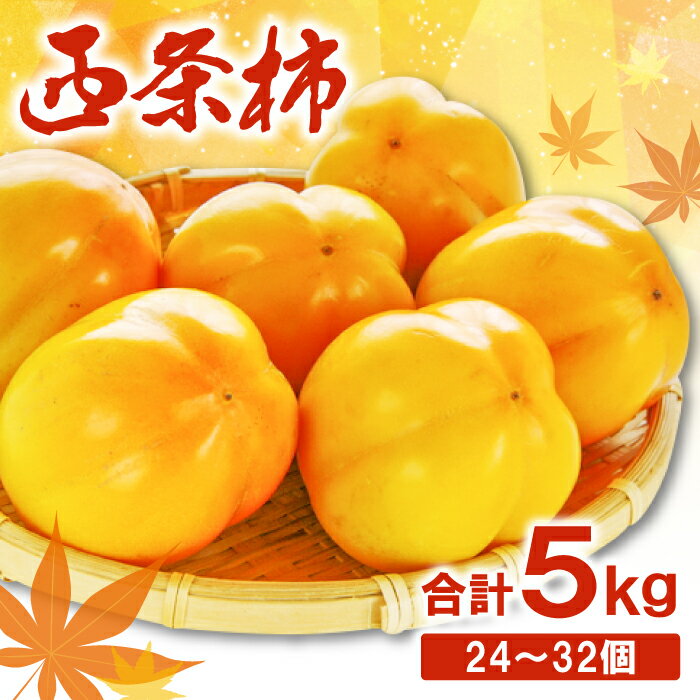 【ふるさと納税】 先行予約 西条柿 24個〜32個 5kg 果物 フルーツ かき 季節限定 期間限定 早期予約 10月20日〜発送 特産品 お取り寄せ グルメ