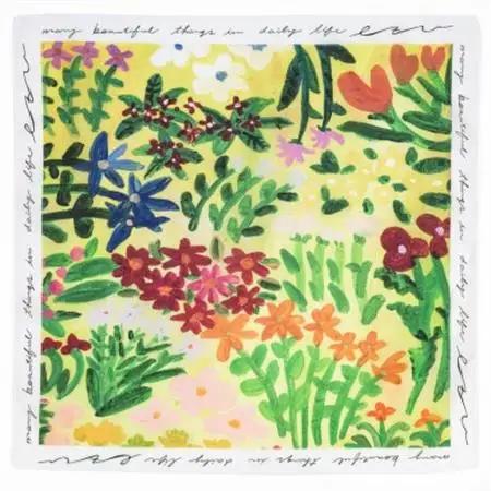 【ezu】handkerchief /no.002◆コットン100%◆大判◆おしゃれ◆手描き【1650043】