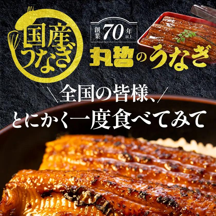 宮崎県育ちの【特大】うなぎ蒲焼2尾440g以上≪山椒・たれ付≫〔18-M301〕_(都城市)  特大うなぎ蒲焼(有頭) 宮崎県産 真空 山椒・たれ付