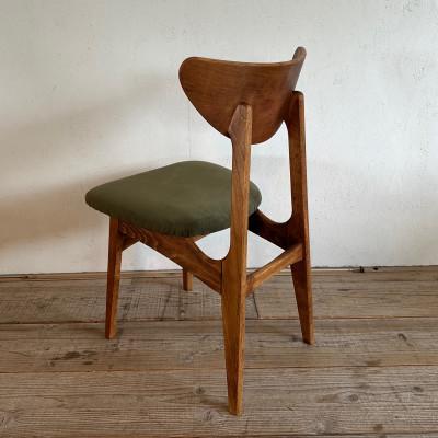ふるさと納税 富田林市 Karl Dining Chair PFスウェード カーキ ダークブラウンフレーム【SWOF】 |  | 02